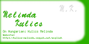 melinda kulics business card